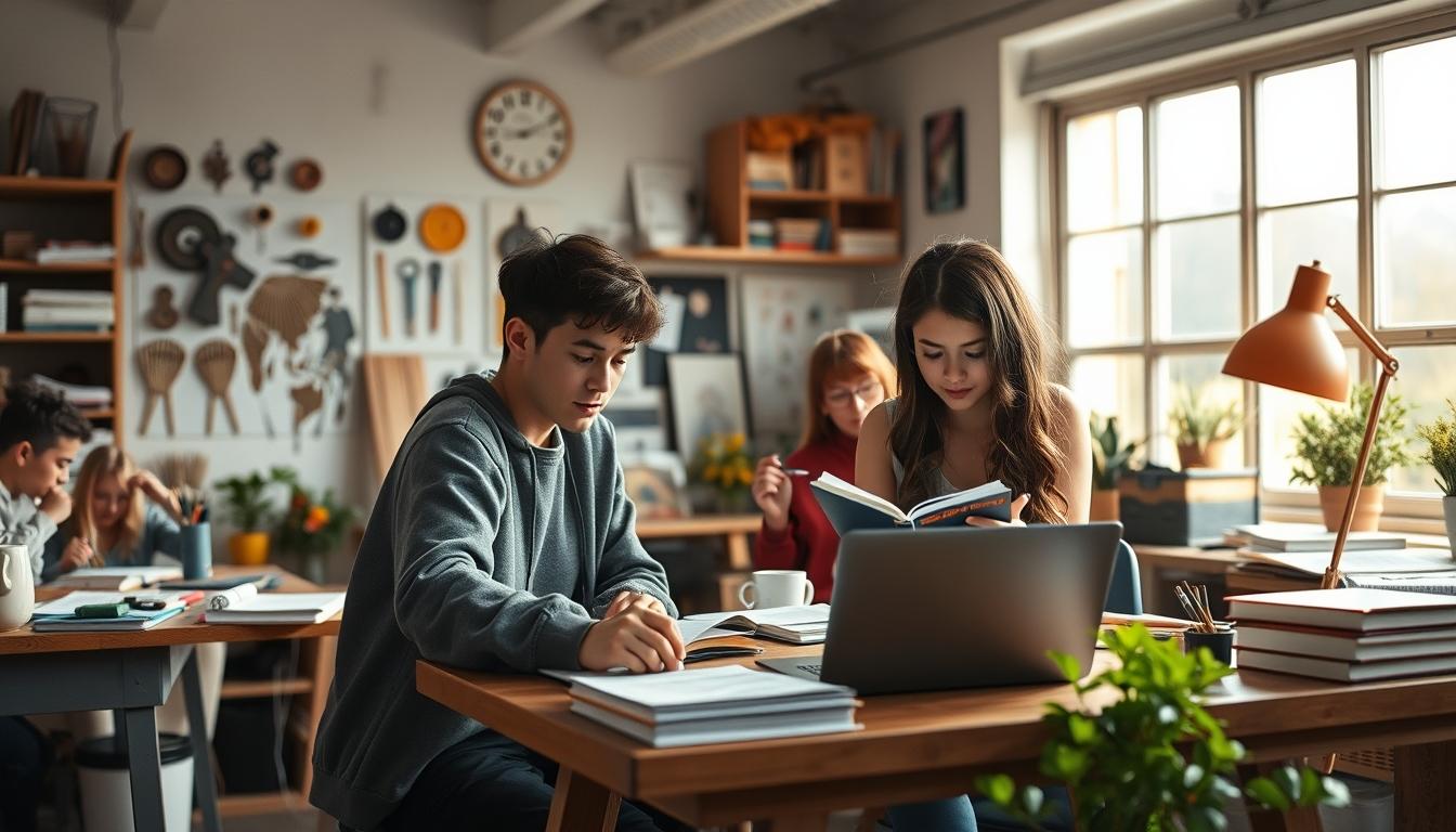 Organized study environment supporting productive learning